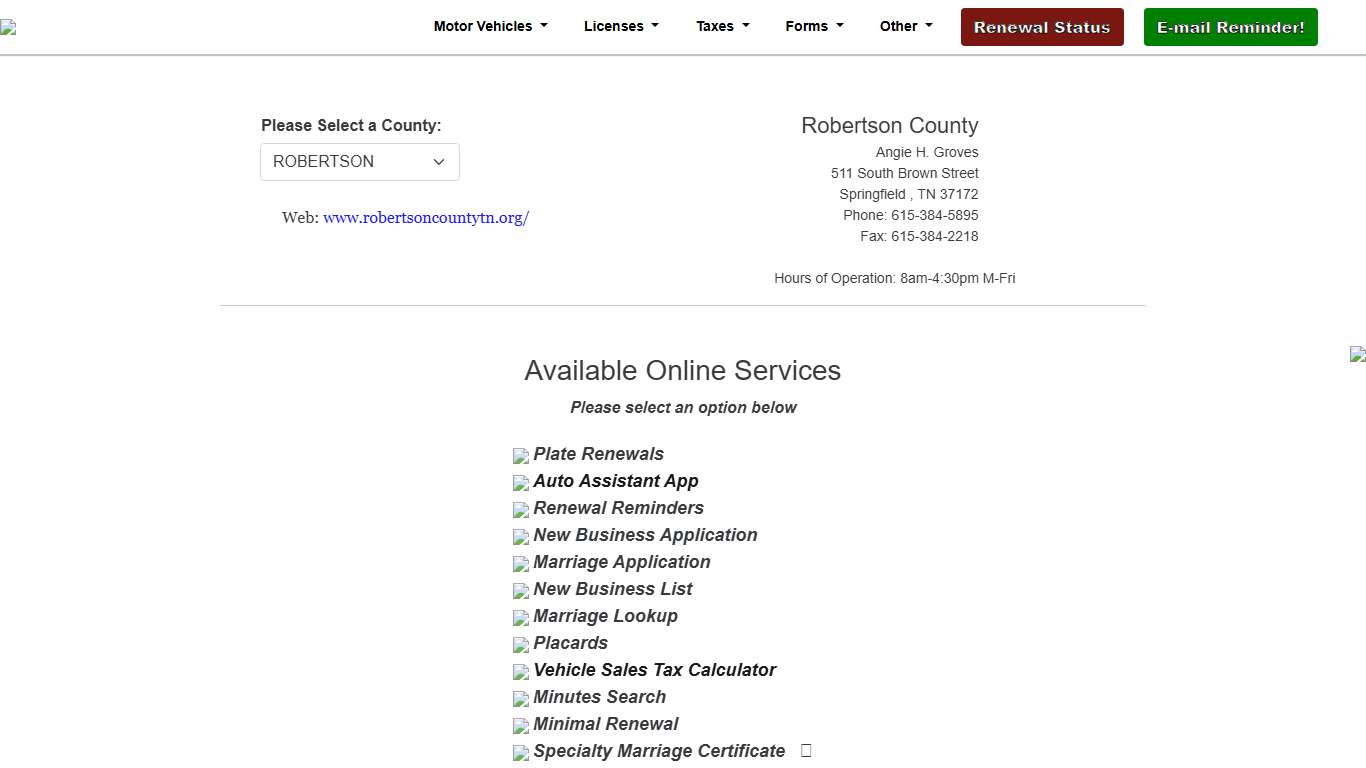 Tennessee County Clerk